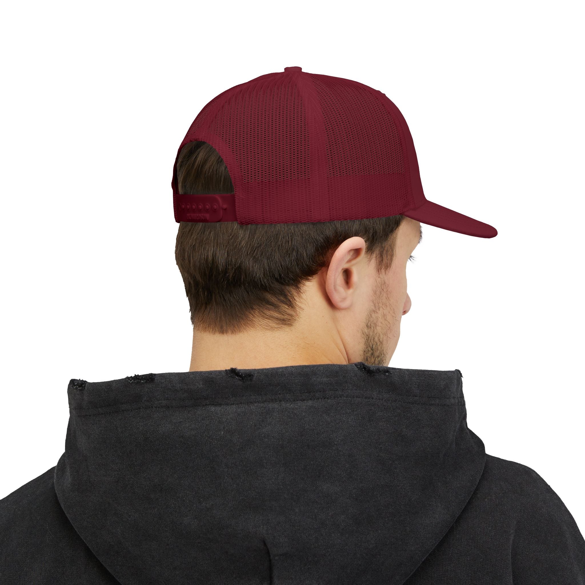 Image of Gorra de camionero con cierre a presión (bordada)